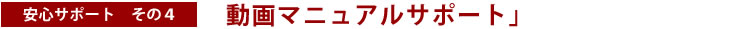 動画マニュアルサポート